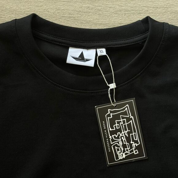 🔥New HalfStar Men's Black T-Shirt, Boxy Fit, NWT👀!! High-Quality Cotton ! - Picture 3 of 5